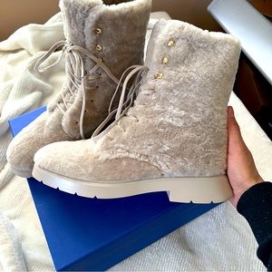 Stuart Weitzman McKenzee Chill Shearling & Leather Boots